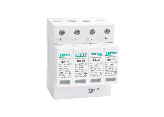 40kA 3상 AC SPD 전기적 제조사 플라스틱 천둥 방지 장치