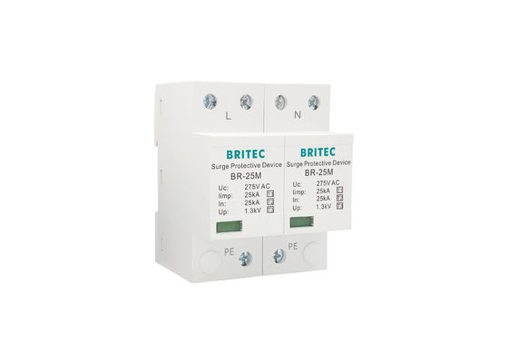 25kA 275V Din Rail 서저 어레스터 SPD MOV 기술로 단일 단계 서저 보호기