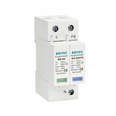 BR-60 1+1 제 2형 초상압 보호 장치 번개 보호 장치 60KA C급