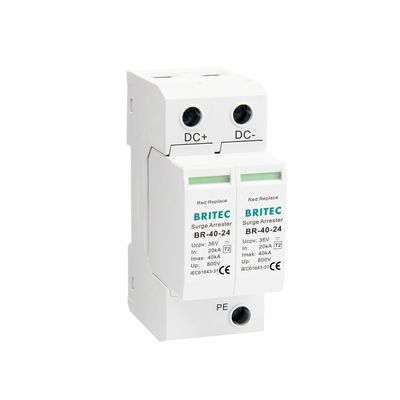 BR-40 24 타입 2 PV 서지 보호기 36V 보호 및 5년 보증 태양광 시스템 타입 2 DC SPD