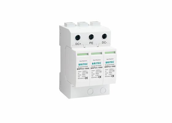 1000VDC 3P 태양광 전력 초파수 보호 PV 시스템 SPD 35mm Din Rail 설치