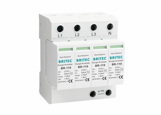 110KA 타입 2 전력 과전압 보호 전압 차단기 AC 번개 보호기