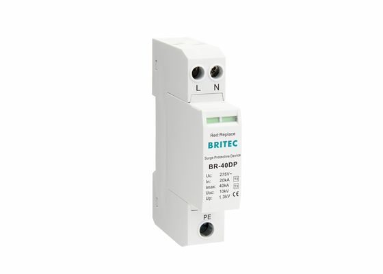 40kA 275V 단일 단계 2P 타입 2 + 3 클래스 II + III 전압 차단기 BR-40DP 2P