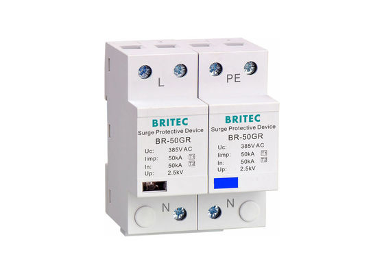 SPD 전류 파동 보호 장치 385v 번개 서지 보호 장치 1p + NPE