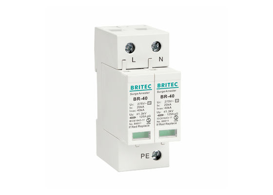 단일 위상 유형 2 큰 파도 보호 장치 번개 큰 파도 피뢰기