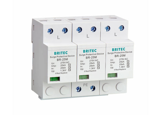 SPD 275v 번개 서지 보호 장치 3는 피뢰기 타입-1를 실행합니다