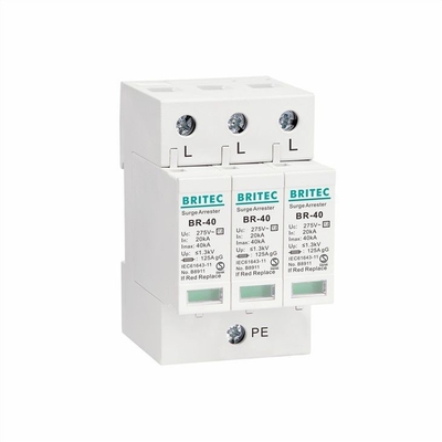 BR-40 2P 40kA 유형 2 서지 차단 장치 단일 상 SPD 경감 보호 방지 장치