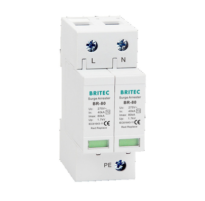 BR-80 275 2P SPD 서지 안전장치 방지 장치 AC 등급 II 경감 보호
