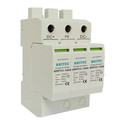 BRPV3-1500-12.5 태양광 Spd 태양 전지 보호 t1 t2 dc 장치 PV arrester DC 1500V