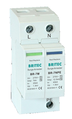 BR-7M 4P T1+T2 전압 차단기 B+C Spd 전압 보호 장치 spd 타입1