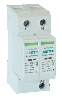 BR-7M 4P T1+T2 전압 차단기 B+C Spd 전압 보호 장치 spd 타입1