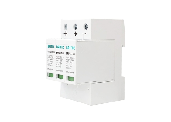 태양을 위한 타입-2 PV 큰 파도 피뢰기 보호 장치 40kA 8/20us DC 1500V SPD