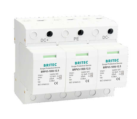 BRPV3-1000 12.5 DC SPD Pv Dc 전압 보호 장치 Dc 전압 억제기