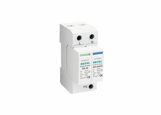 TVSS 150V/275V/320V/385V/440V 40KA Din 철도 전력 번개 보호 전압 압축 단 단계