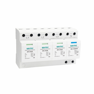 BR-25GR 4P 25kA 100kA 브리텍 급증 보호 장치 1형 3단계 spd 스파크 gap 급증 보호 장치