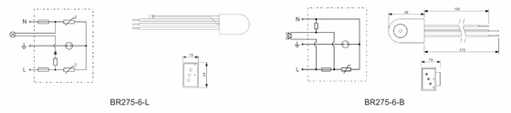 BR275-6-B 전자 조명 장치의 LED BEEP 보호용 전압 보호 장치