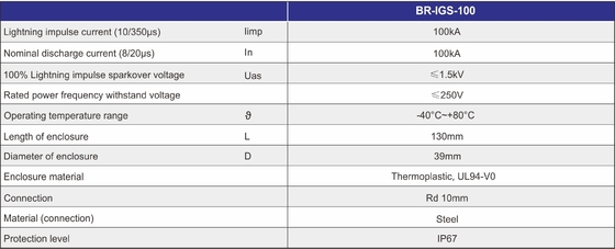BR-ISG-100 격리 스파크 간격 번개 분리 된 Earthing 시스템의 equipotential 결합 연결