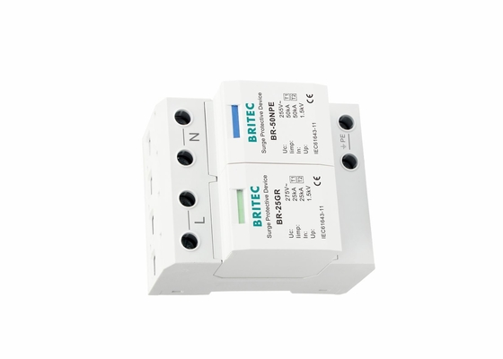 25kA 단일 상 종류 1 서지 차단 장치 BR-25GR 1P+N