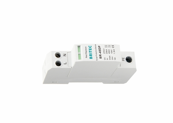 40kA 275V 단일 단계 2P 타입 2 + 3 클래스 II + III 전압 차단기 BR-40DP 2P