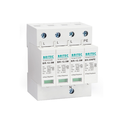 BR-12.5M 1P 12.5kA TVSS 전압 보호기 번개 차단기 t1 t2 spd
