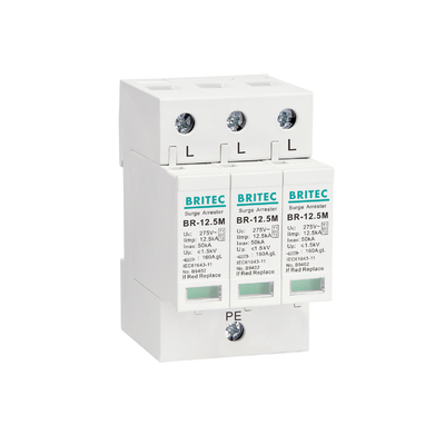 BRITEC BR-12.5M 2P 12.5kA 단상 Spd 피뢰기 서지 보호 장치 천둥 보호기