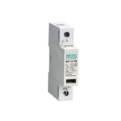 BRITEC BR-12.5M 2P 12.5kA 단상 Spd 피뢰기 서지 보호 장치 천둥 보호기