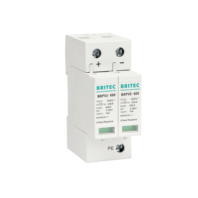 BRPV2-600 600V DC 초상압 보호 장치 원격 신호화 pv 번개 차단기 태양 spd dc600v pv 초상압 차단기