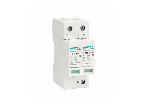 BR-60 1+1 제 2형 초상압 보호 장치 번개 보호 장치 60KA C급