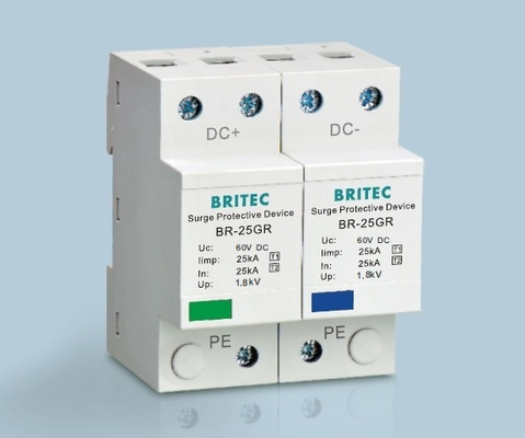 BR-25GR 48V 등급 I 저전압 피뢰기 SPD 상승 필터  번개 보안기 25kA 48V명
