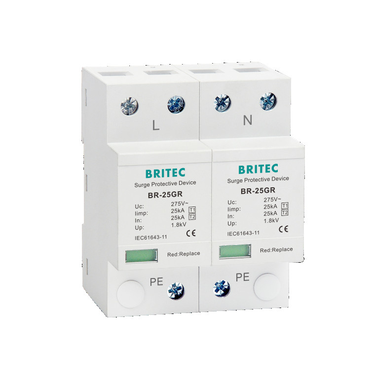 BR-25GR 2P Spd 돌풍 보호 번개 체포 보호 돌풍 차단 2P 3p 클래스 I 천둥 보호