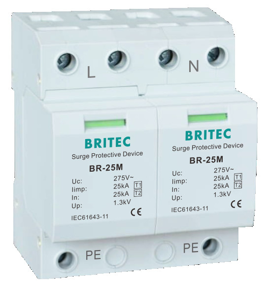 BR-25M 2P Type1 서지 차단 장치 SPD T1 저전압 방지 장치