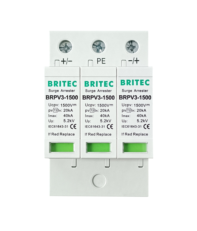 BRPV3-1500 2형 전압장치 차단기 태양계 보호기 1500V DC PV 전압장치 보호기 Spd