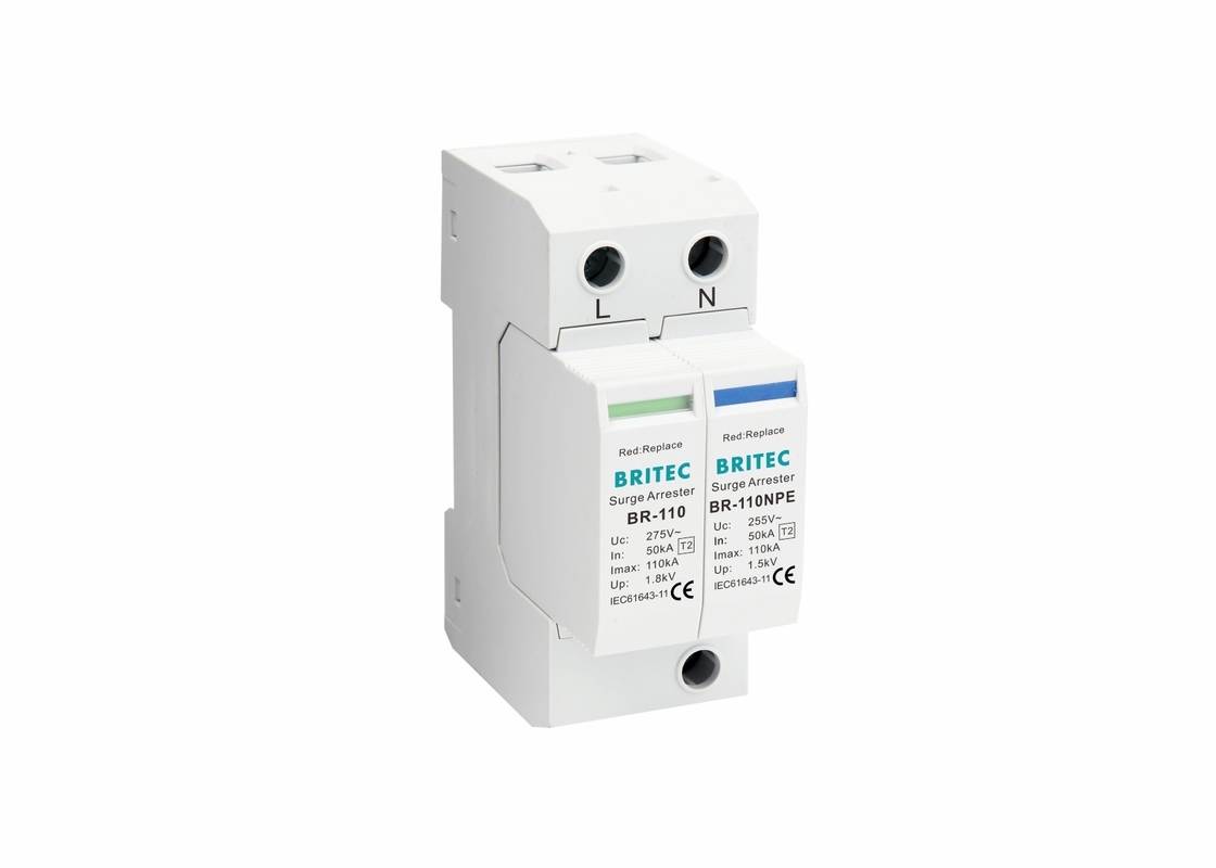IP20 타입 2 전압 보호 장치 전압 보호 장치 SPD 110kA 전압 차단기