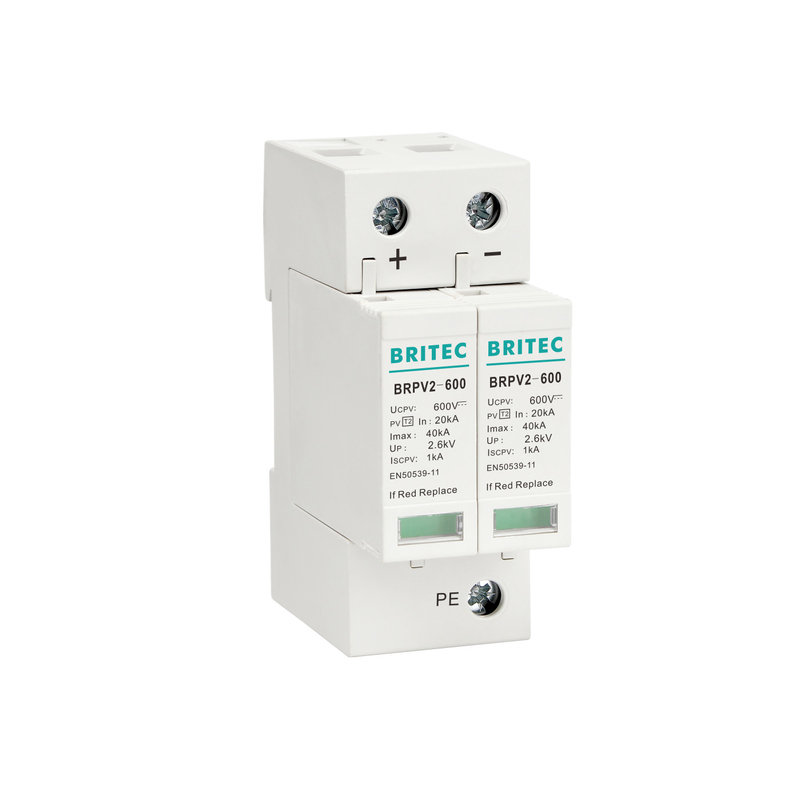 BRPV2-600 600V DC 초상압 보호 장치 원격 신호화 pv 번개 차단기 태양 spd dc600v pv 초상압 차단기