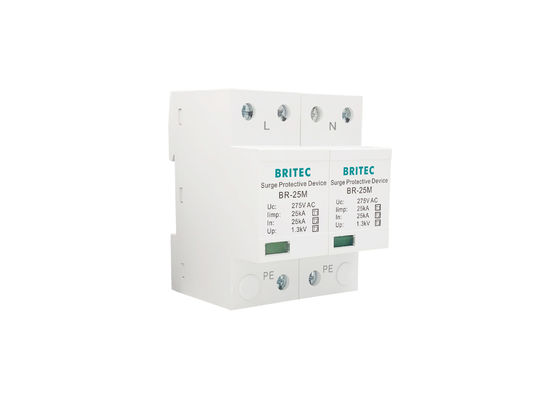 25kA 275V Din Rail 서저 어레스터 SPD MOV 기술로 단일 단계 서저 보호기