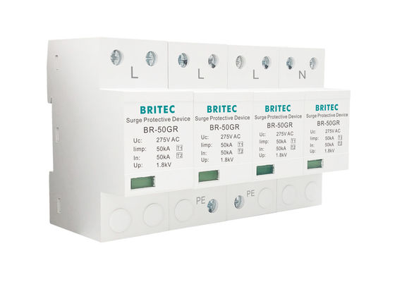 열가소성 SPD 서지 보호기 IP20 4극 피뢰기 서지 보호 장치