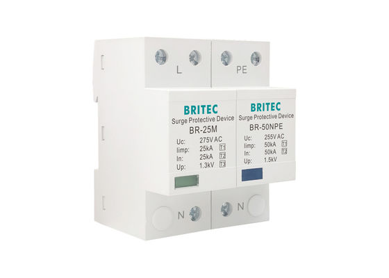 25kA 전력 1형 전압 보호기 BR-25M 1+1 저전압 275V/255V