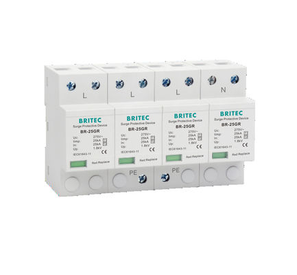 BR-25GR 1P 1P 3p 형태 Spd 서지 안전장치 피뢰기 슈프소르 SPD 종류 I와 종류 ii