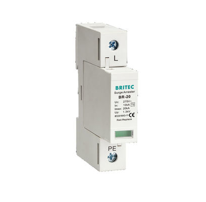 BR-20 3P+1 20kA 전압 보호 장치 Spd 지상 전압 보호 번개 체포 번개 보호 세 단계 전력 전압 보호 장치 SPD 제조사 Spd 전압 보호 장치