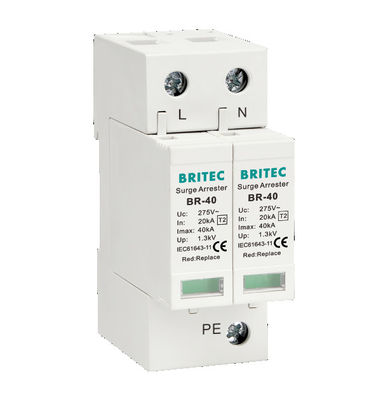 BR-40 2P 서지 보호 장치 클래스 II Spd 275v 유형 2 단상 275v ac spd 번개 서지 보호 장치 배리스터 서지 피뢰기