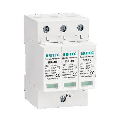 BR-40 2P 서지 보호 장치 클래스 II Spd 275v 유형 2 단상 275v ac spd 번개 서지 보호 장치 배리스터 서지 피뢰기