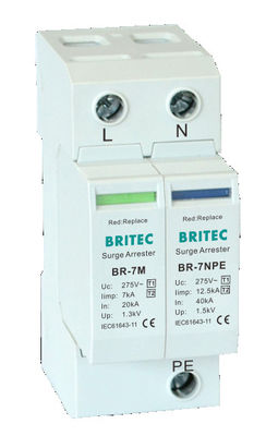 BR-7M 4P T1+T2 초상압 차단기 B+C Spd 초상압 보호 장치 타입1 3단계 전력 초상압 보호 spd Ü-Ableiter