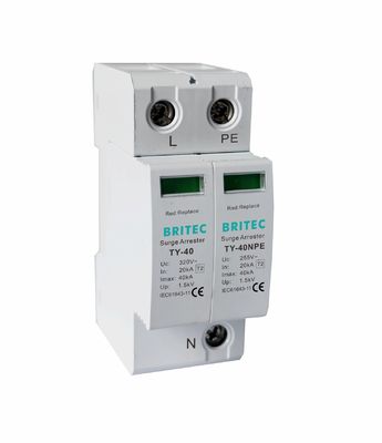 TY-40 1+1 MOV 기술 전력 급증 보호 장치 40kA AC 급증 보호기