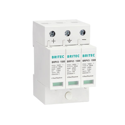 BRPV3-1000-5 T1 50kA DC 1000V 5kA 유형 1+2 PV 서지 보호기 서지 피뢰기 태양광 서지 보호 장치 t1 t2 dc SPD 태양광 SPD