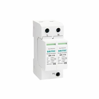 BR-110 4P OEM 타입 2 급증 보호기 275v 급증 보호 장치 SPD 바리스토어 차단기 4극 급증 차단기