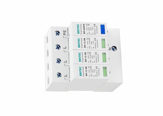 Iimp 12.5kA 열탄소 가구와 DIN 레일 마운트