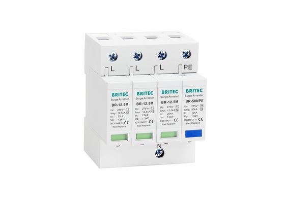 Iimp 12.5kA 열탄소 가구와 DIN 레일 마운트
