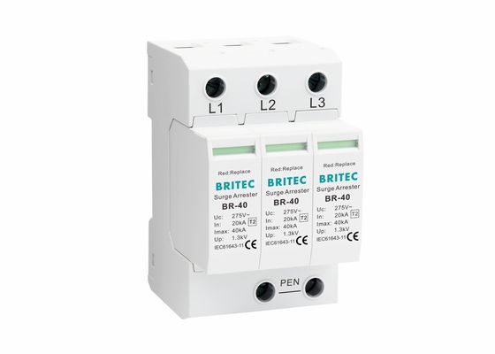 IEC 61643 II 클래스 3P 플러그 내식형 2형 SPD 40kA 초상압 보호 장치