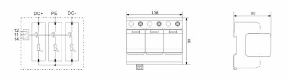 BRPV3-1000-20 DC 급류 보호 장치 1000V 태양 시스템 spd 1000v dc t1 t2