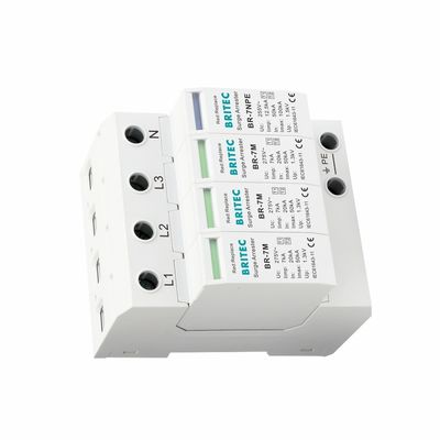 AC 서지 보호기 보호 AC SPD 3P+NPE 275V Iimp:7kA 주택 낙뢰 보호 저전압 피뢰 장치